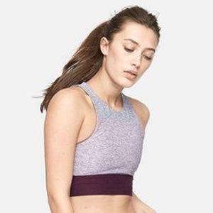 NWT Outdoor Voices Tri-Tone Slashback Sports Bra S